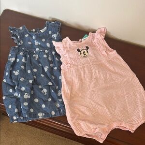 Disney Minnie Mouse Dress and Romper Bundle
